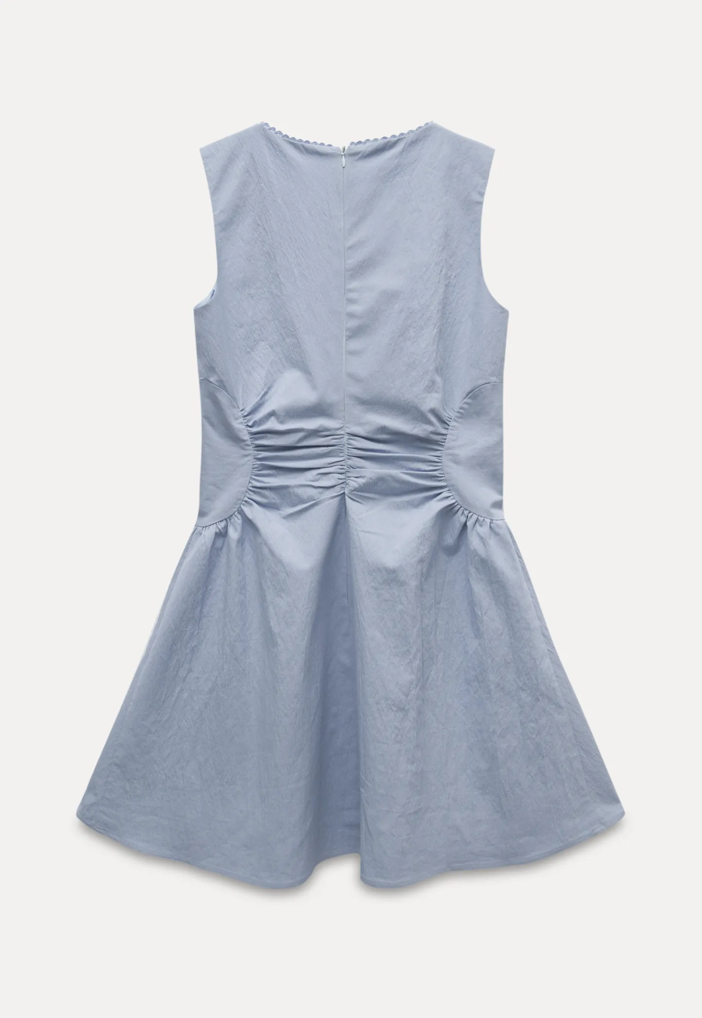 Sleeveless Ruched Waist A-Line Mini Dress