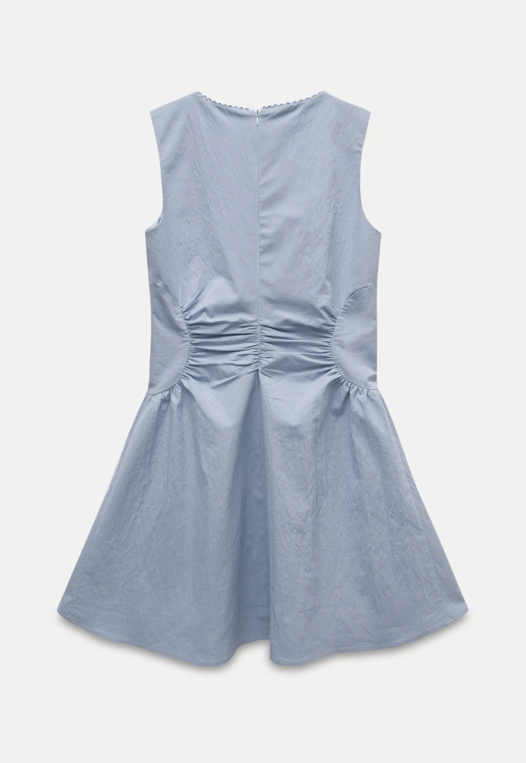 Sleeveless Ruched Waist A-Line Mini Dress