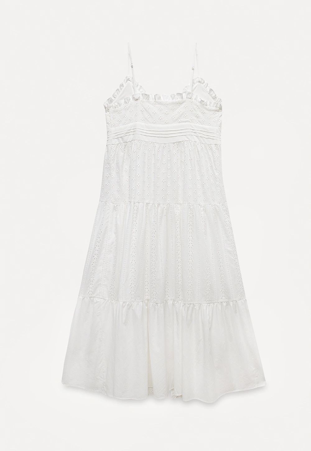 Women’s Eyelet Lace V Neck Midi Dress