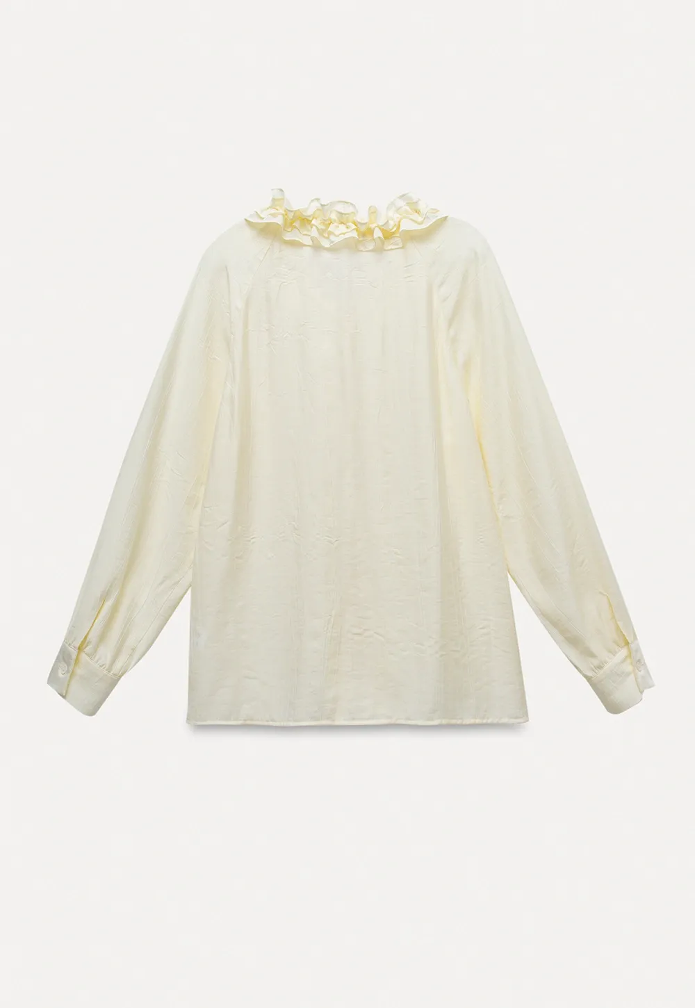Women’s Ruffle Front Long Sleeve Blouse