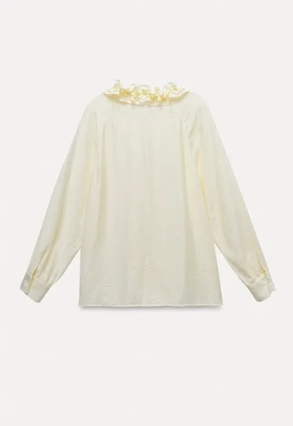 Women’s Ruffle Front Long Sleeve Blouse