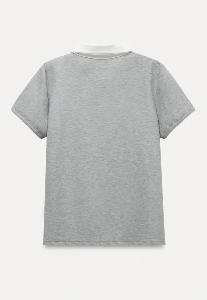 Women’s Contrast Collar Polo T-Shirt