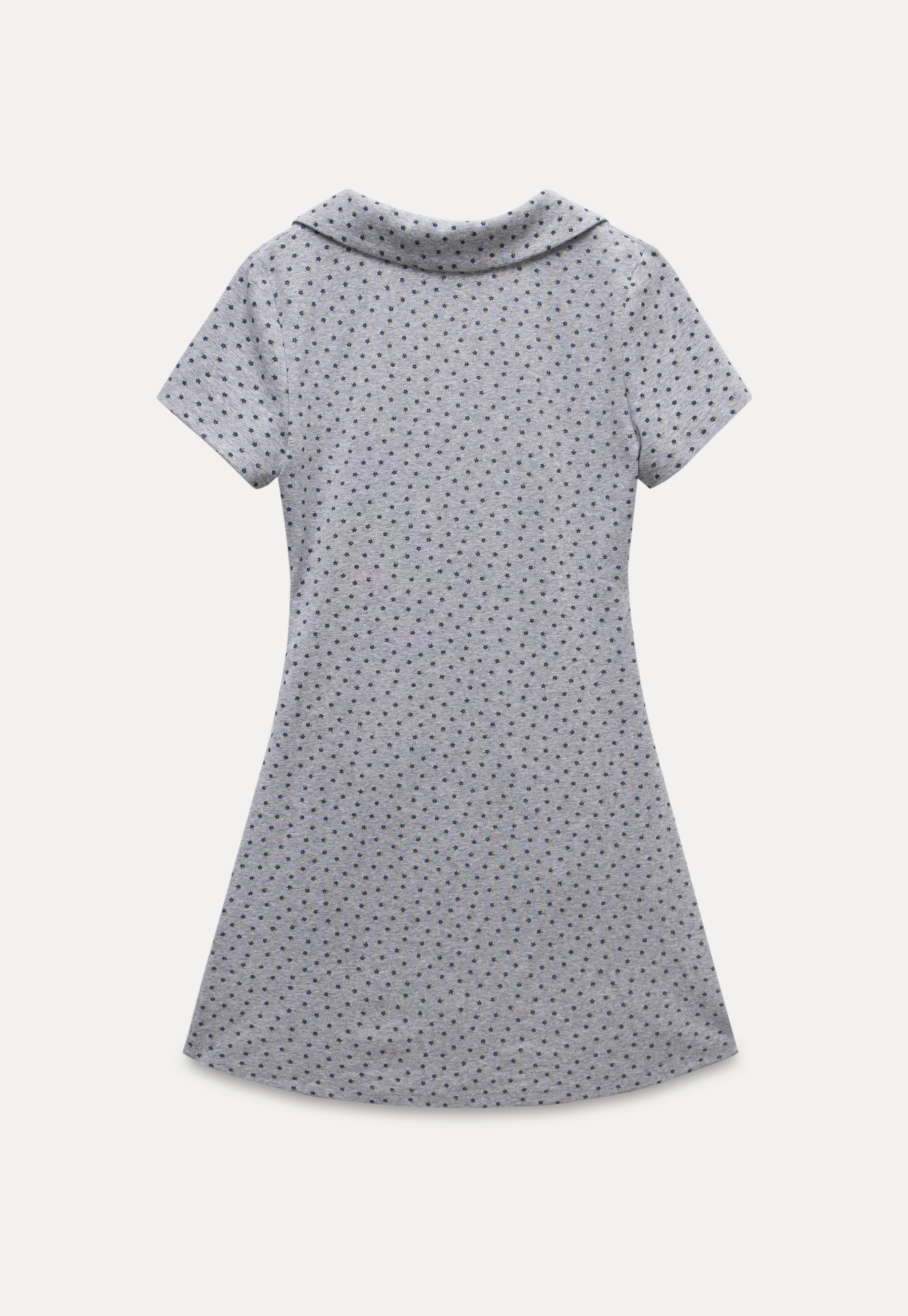 Collared Ruched Mini Dress