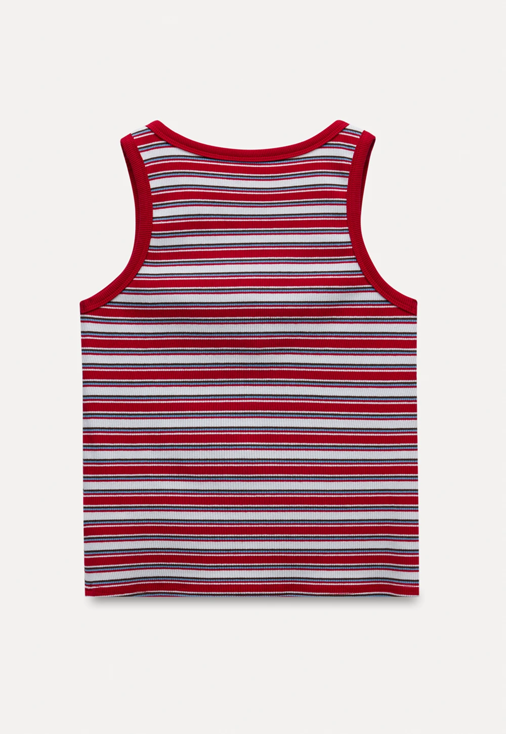 Women’s Striped Ribbed Henley Tank