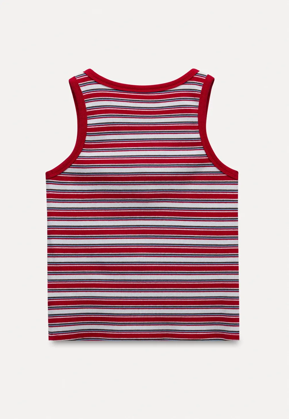 Women’s Striped Ribbed Henley Tank