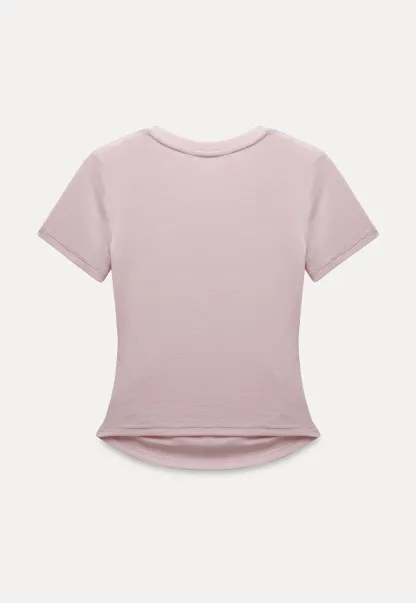 Ruched Slim Fit Short Sleeve Tee