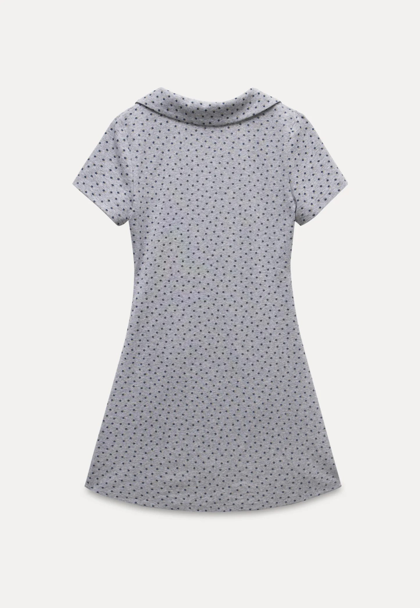 Collared Ruched Mini Dress