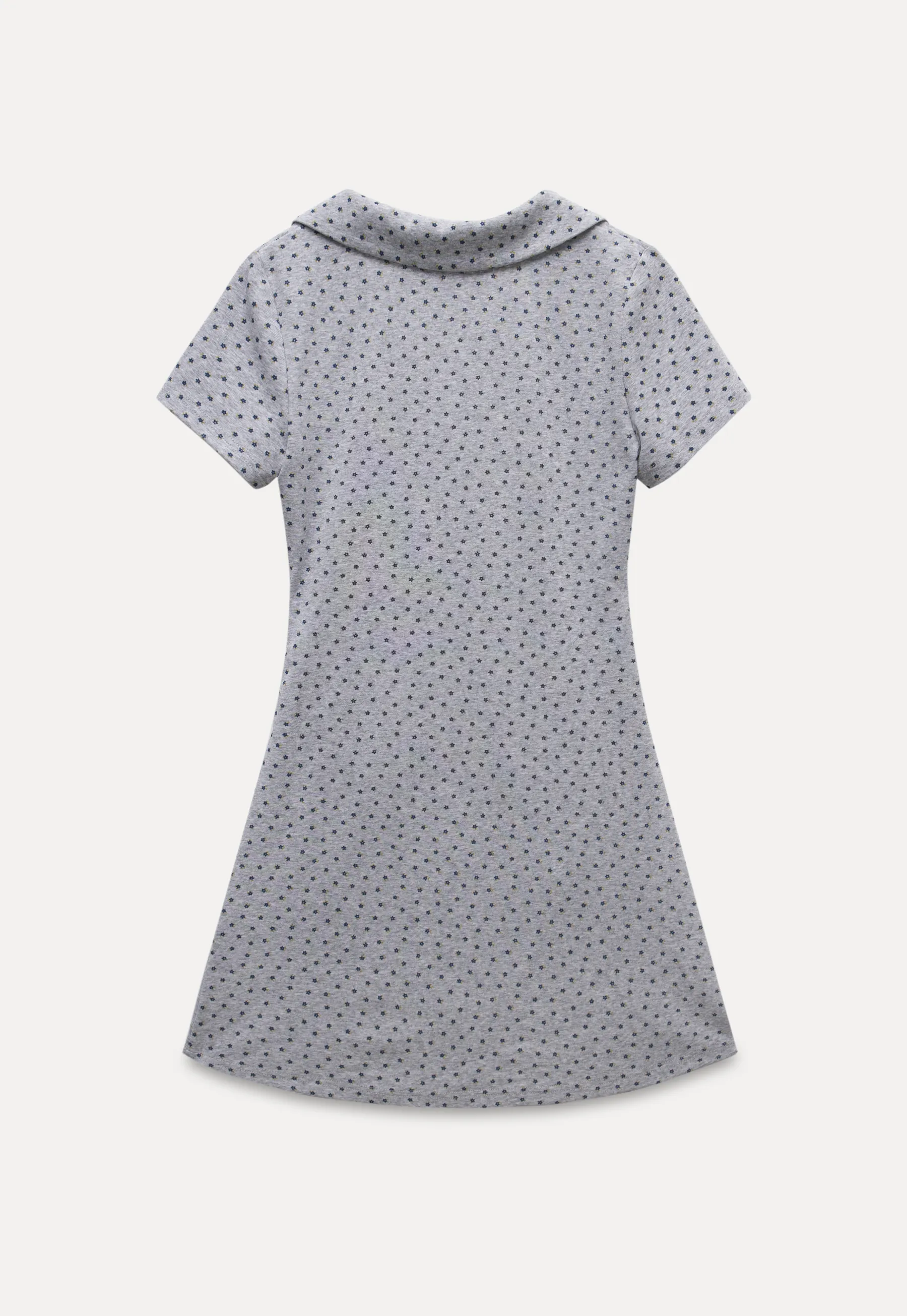 Collared Ruched Mini Dress