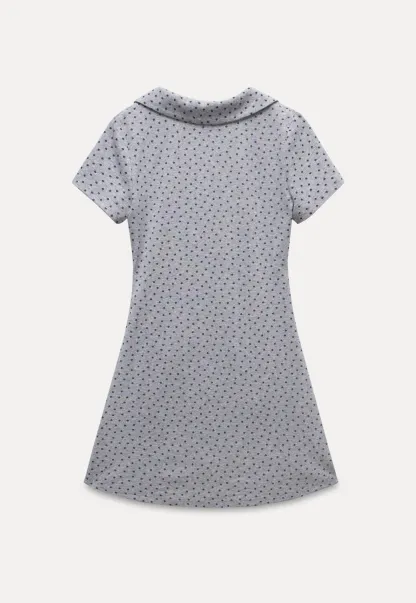 Collared Ruched Mini Dress