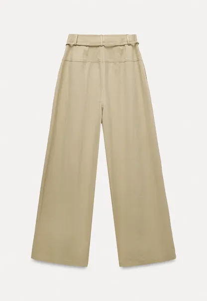 Women's High Waist Wide Leg Pants with Drawstring