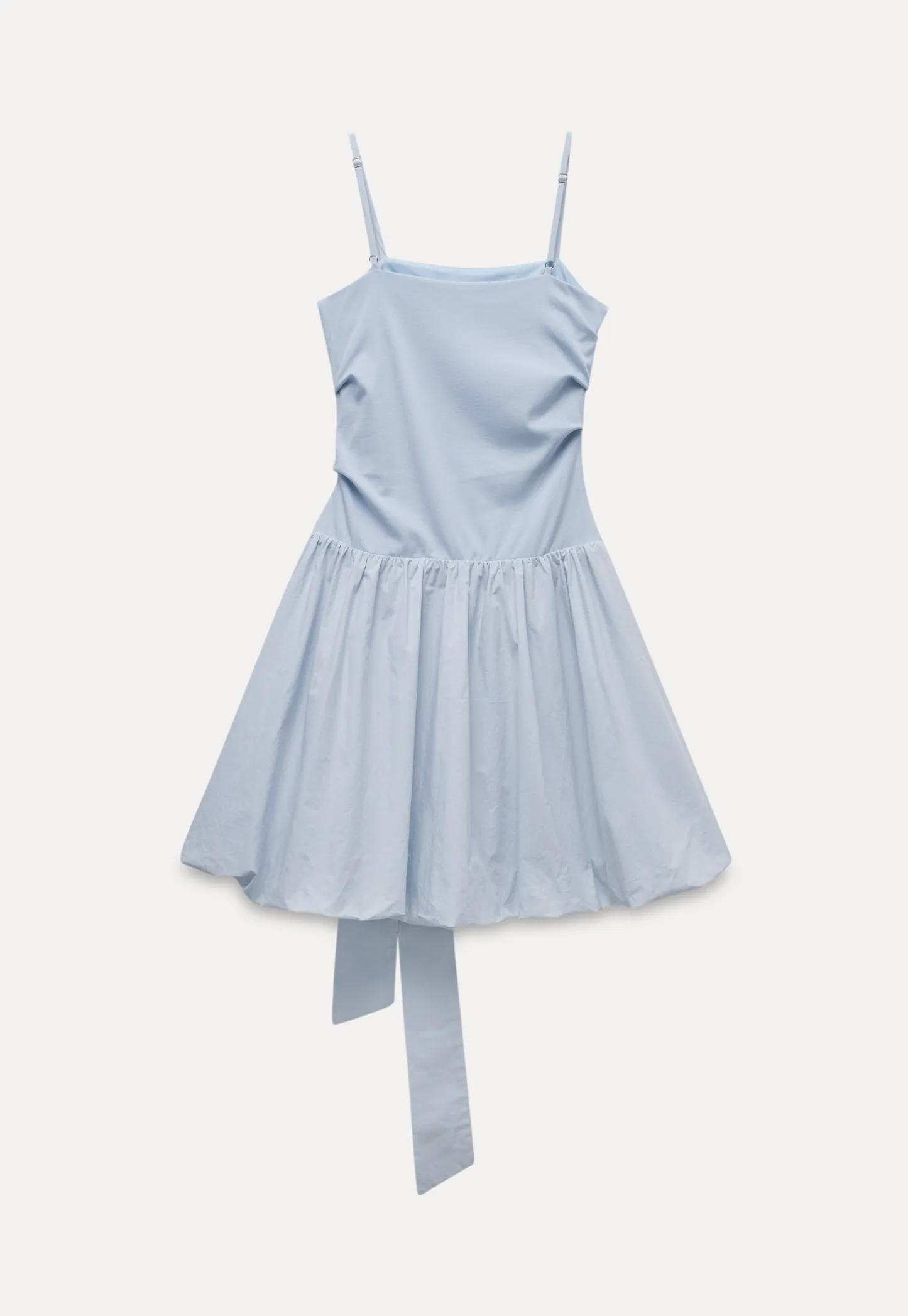 Blue Tie Waist Cami Mini Dress