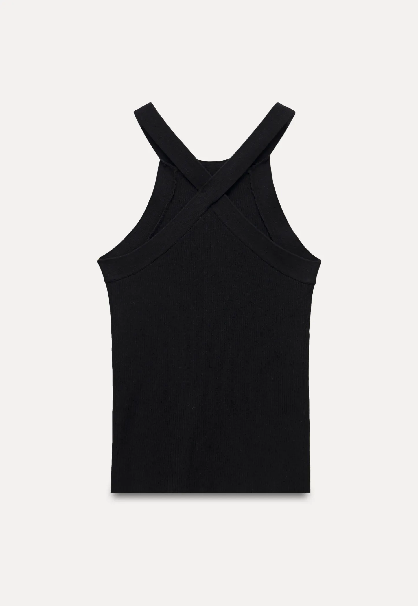 Women’s Ribbed High Neck Halter Tank Top