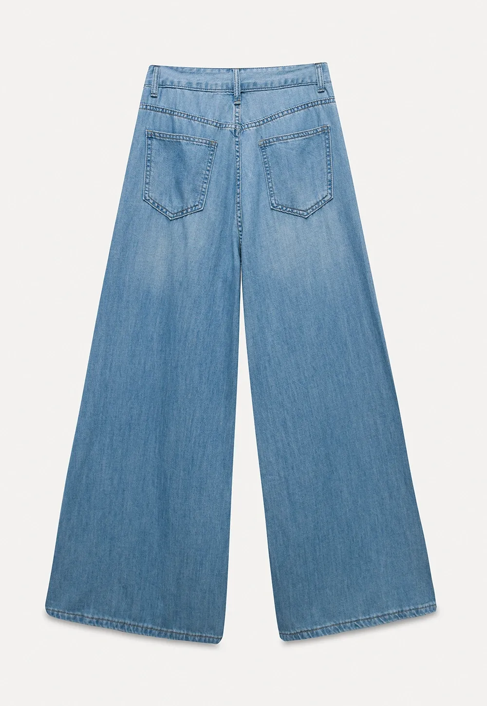 omen’s High Waist Wide Leg Jeans with Bow