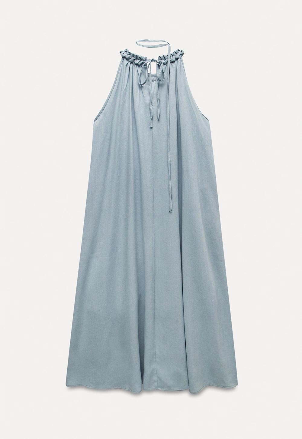 Women's Halter Neck Loose Swing Midi Dress