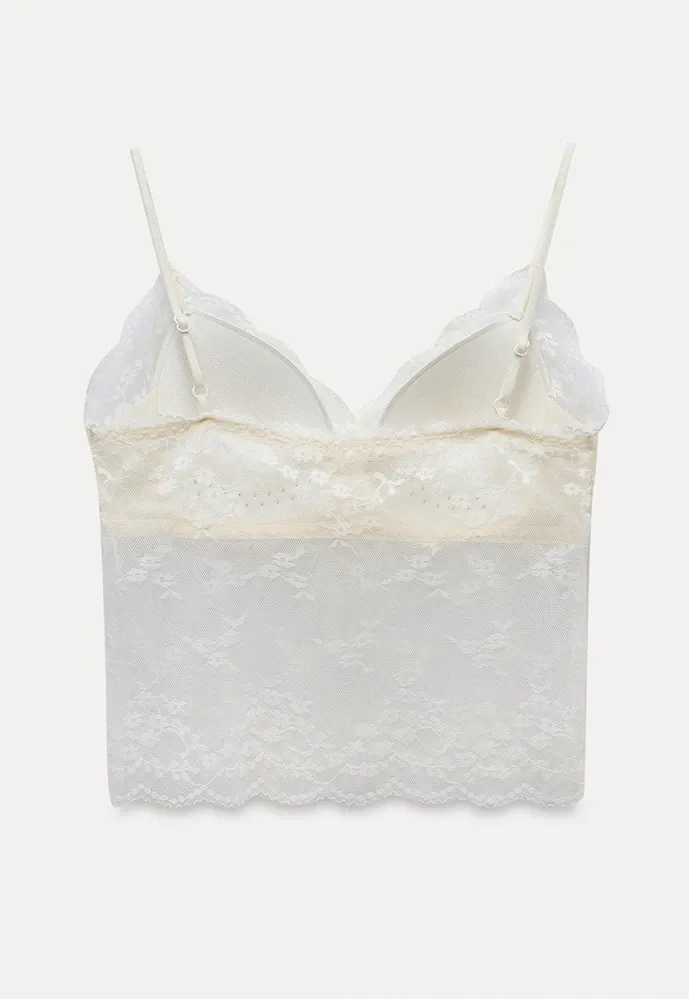 Women’s Lace Padded Bralette Cami