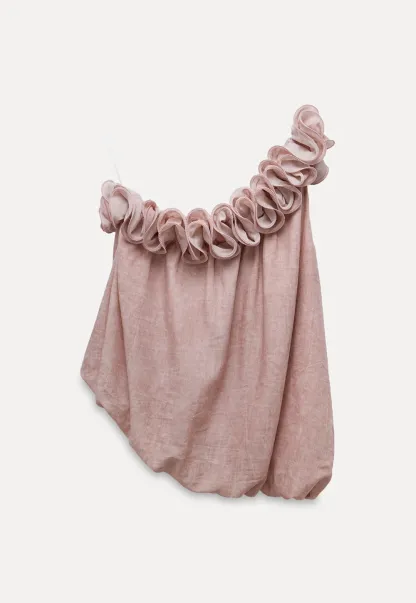 Women’s One Shoulder Ruffle Sleeveless Top