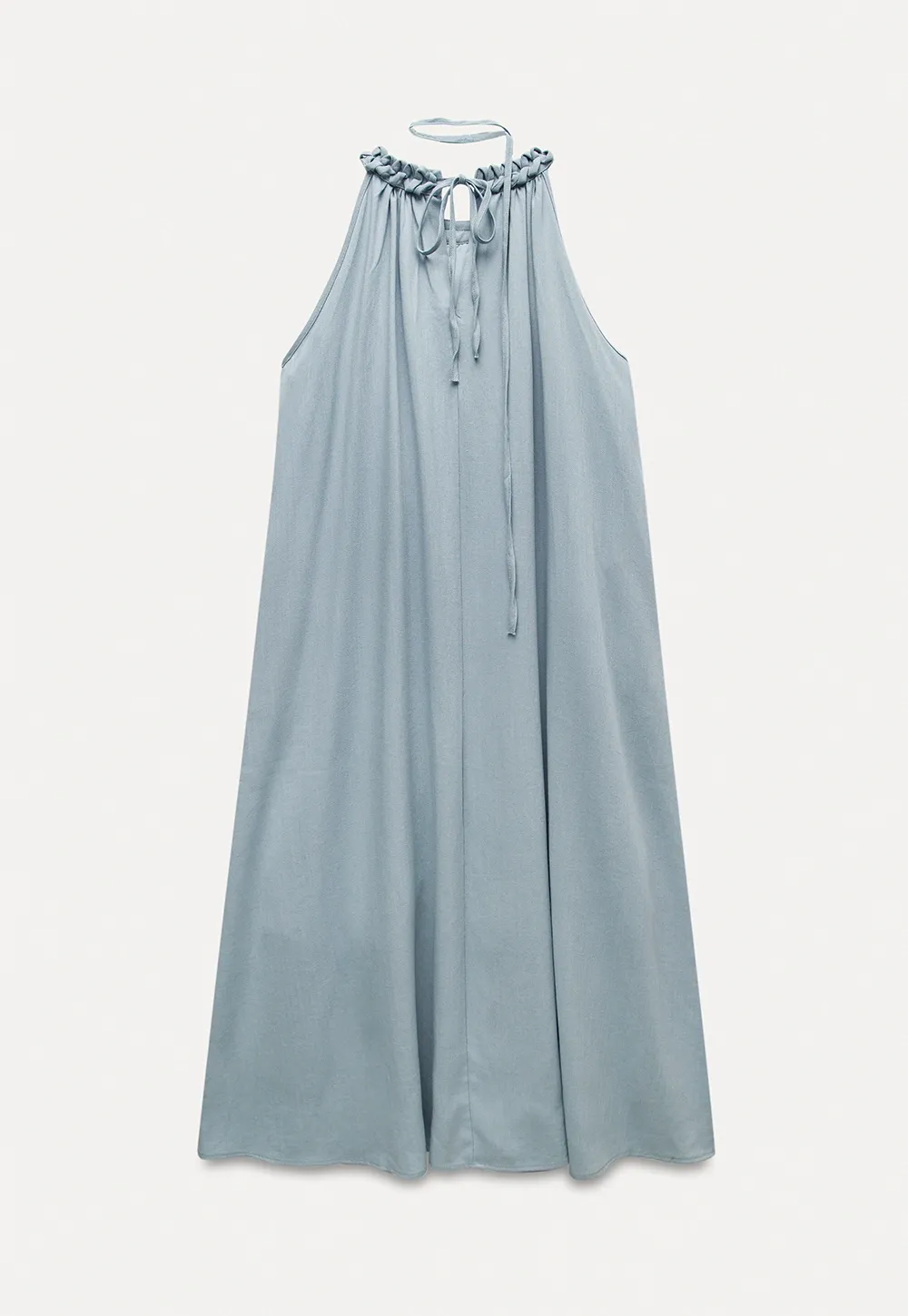 Women's Halter Neck Loose Swing Midi Dress