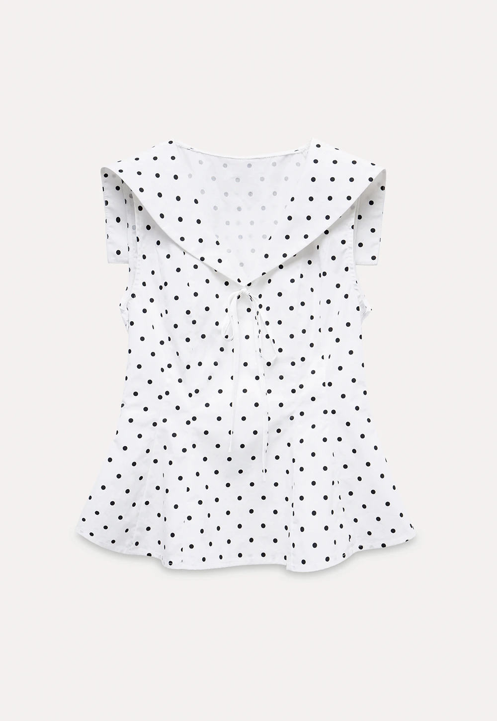 Polka Dot Sailor Collar Blouse