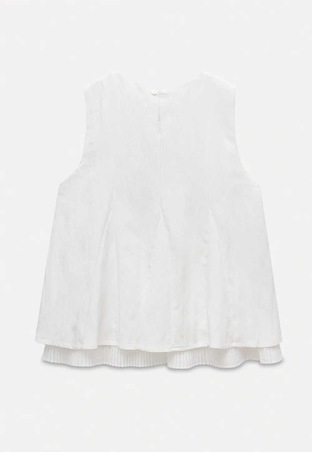 Women's Sleeveless Pleated Hem Blouse