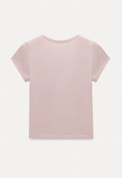 Women's V Neck Button Front Short Sleeve T-Shirt