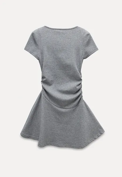 Women's Square Neck Fit and Flare Mini Dress