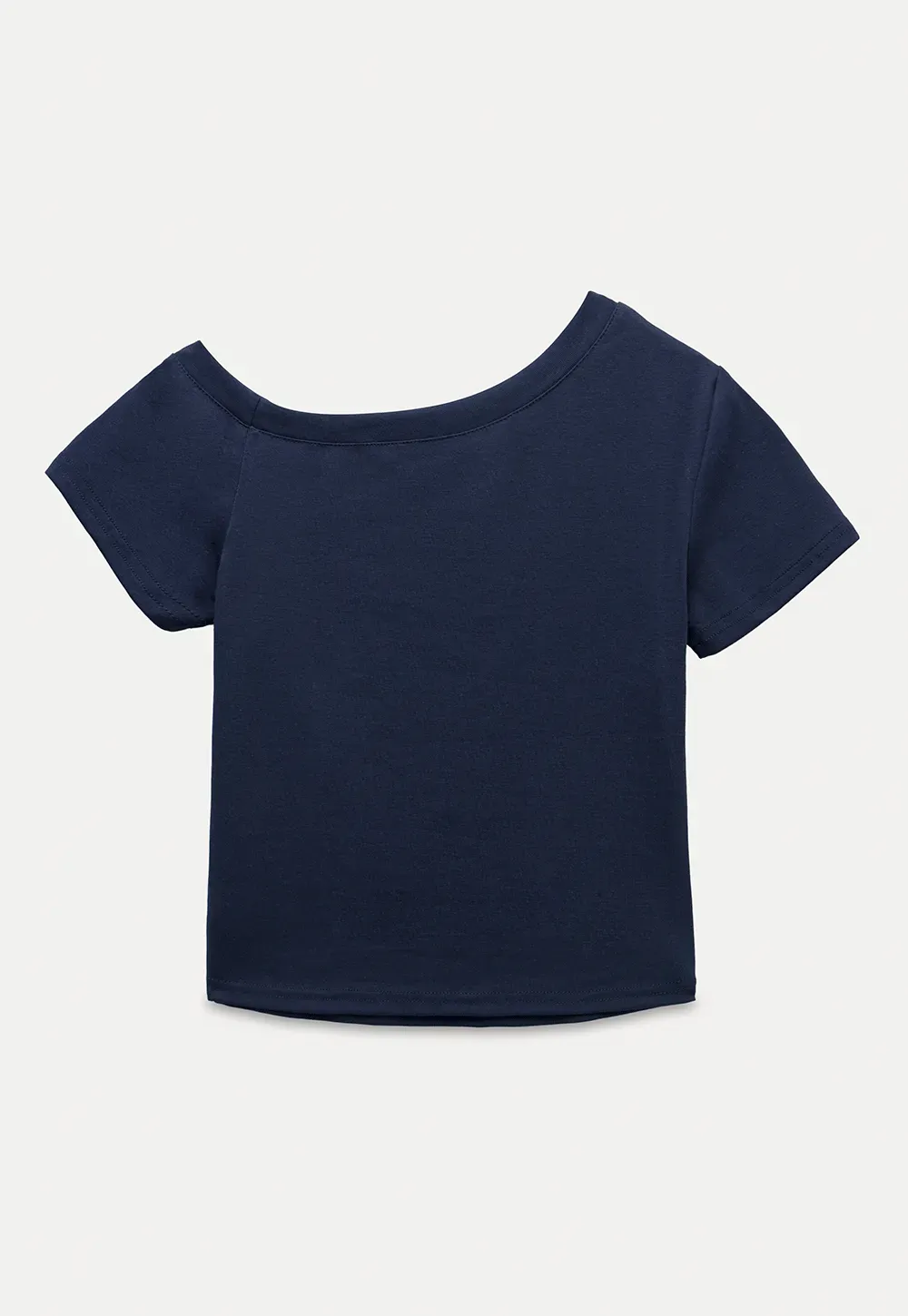 Floral Print Asymmetrical Neck Tee