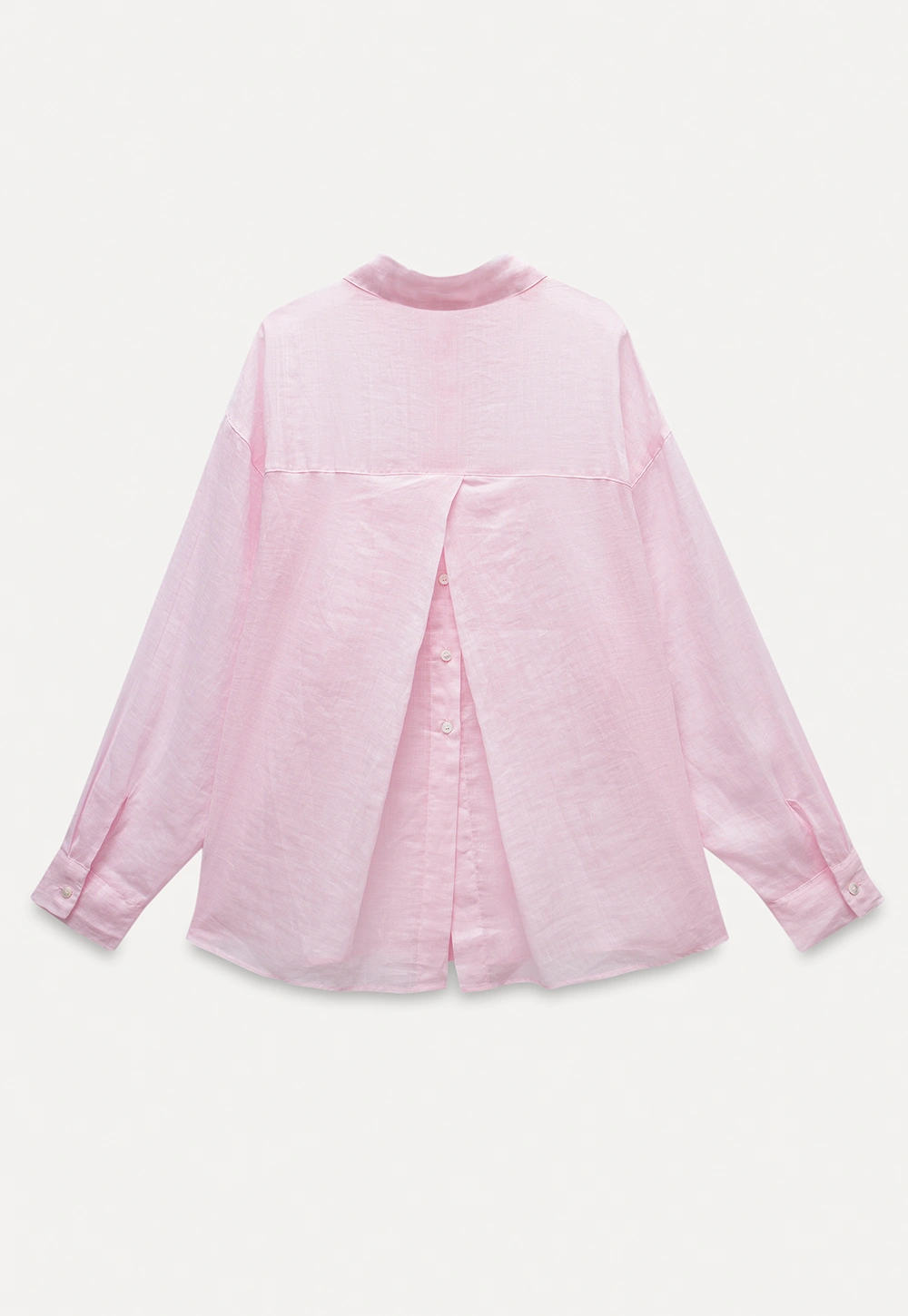 Women's Long Sleeve Button Down Linen Shirt with Pocket