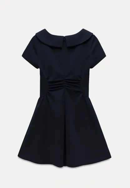Women’s Sailor Collar Ruched Mini Dress
