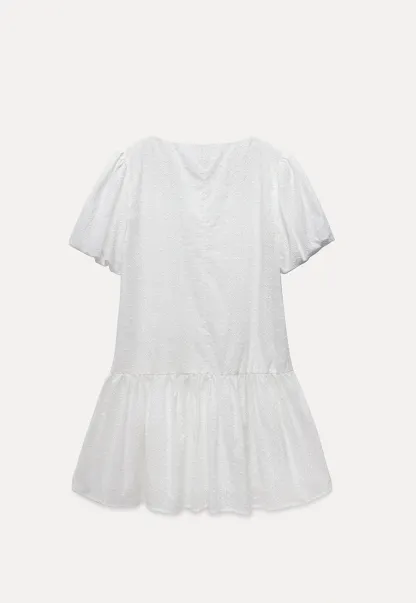 Square-Neck Lace Babydoll Dress