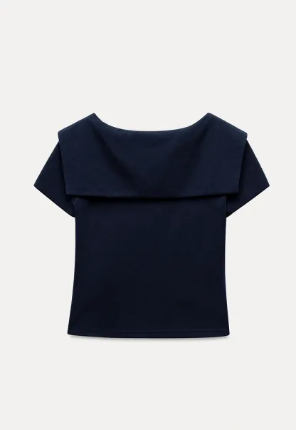 Sailor Collar Striped-Tie Tee