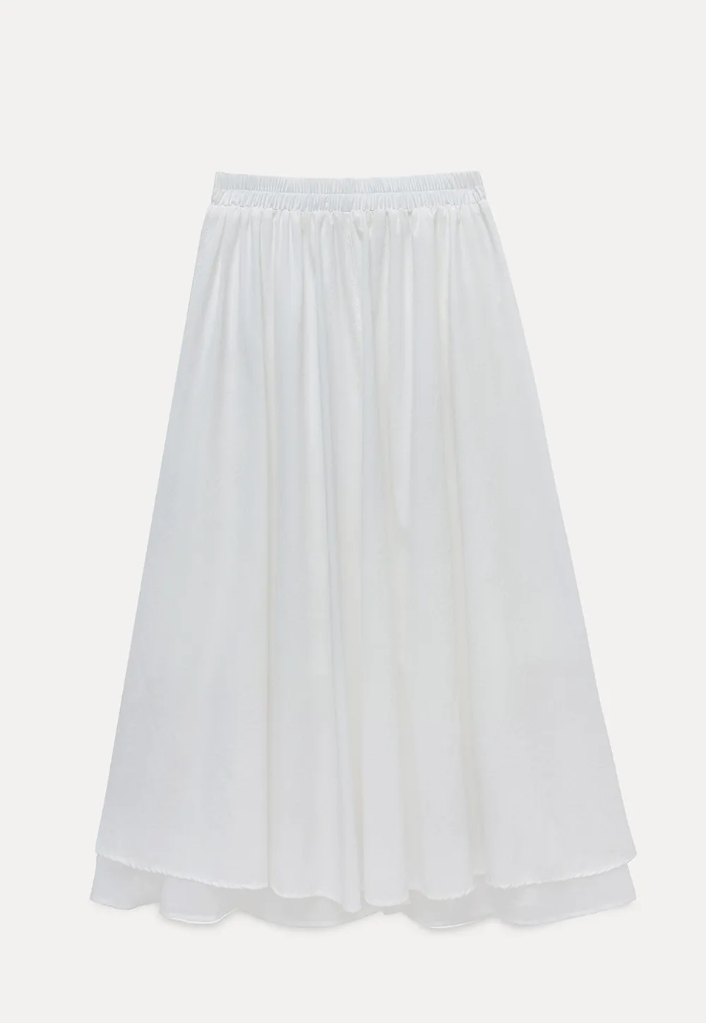 Flowy Elastic Waist Midi Skirt