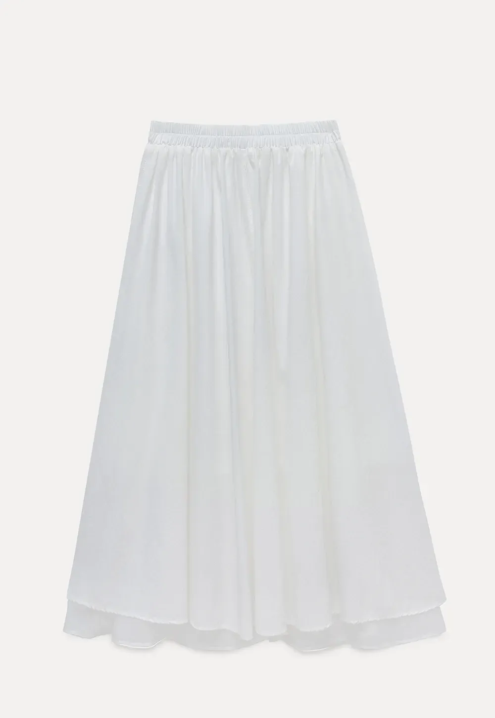 Flowy Elastic Waist Midi Skirt