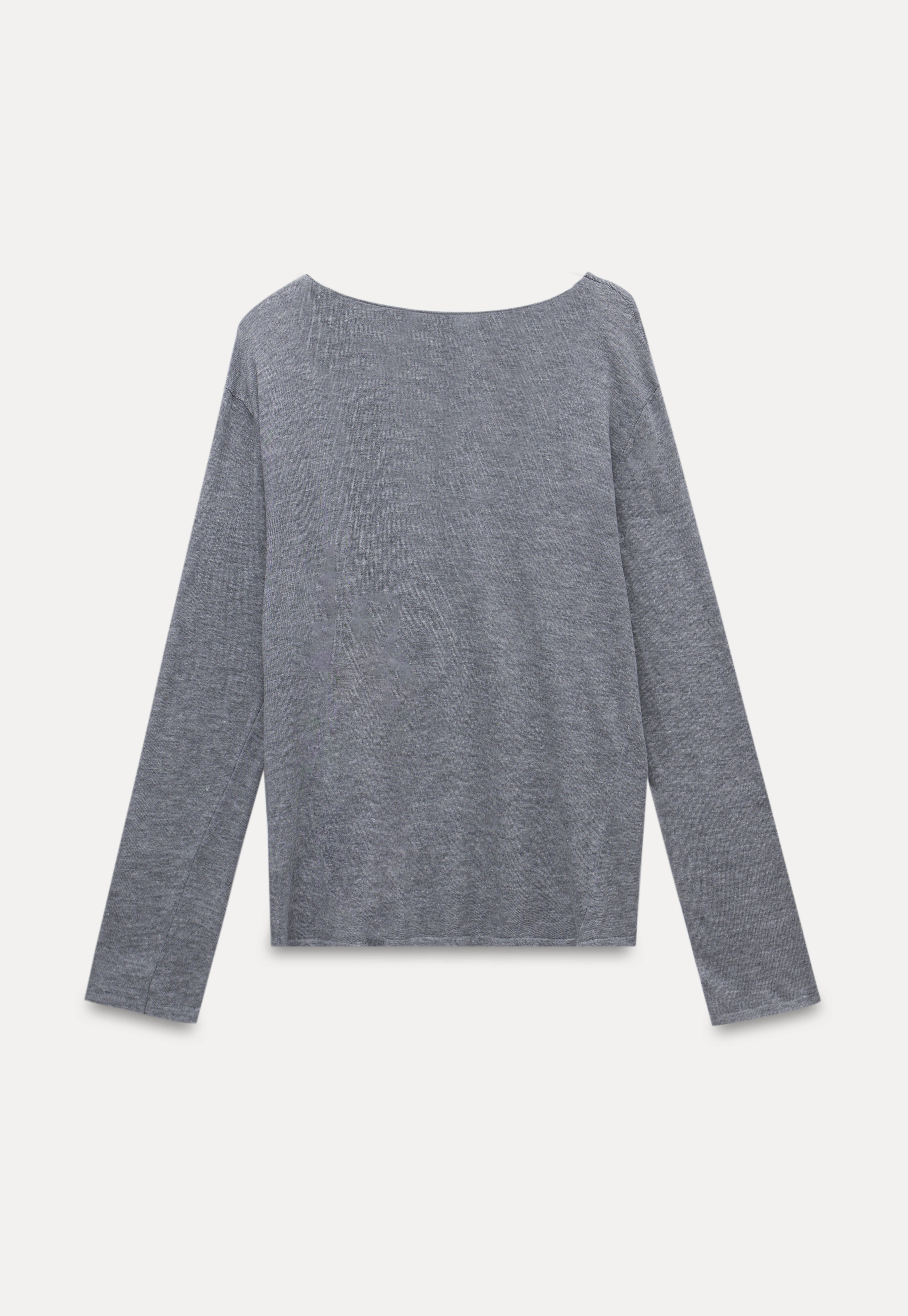 Women's V-Neck Collared Long Sleeve Top with Pocket