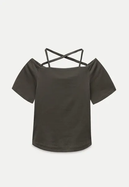 Strappy Off-Shoulder Tee