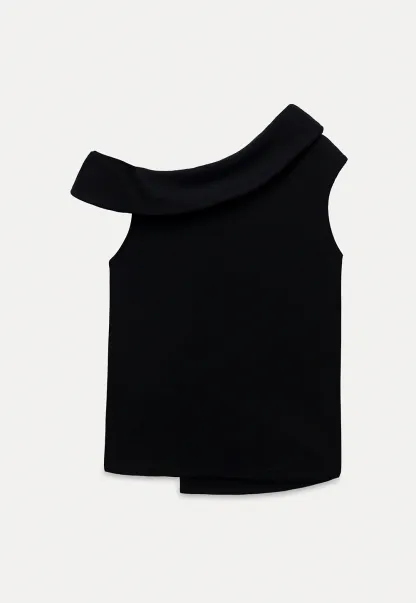 Belted Asymmetric Off-Shoulder Top