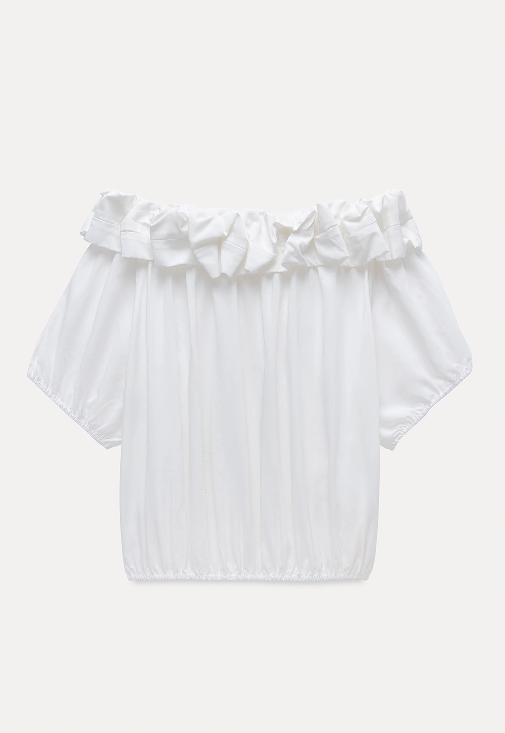 Ruffled Off-Shoulder Peasant Blouse