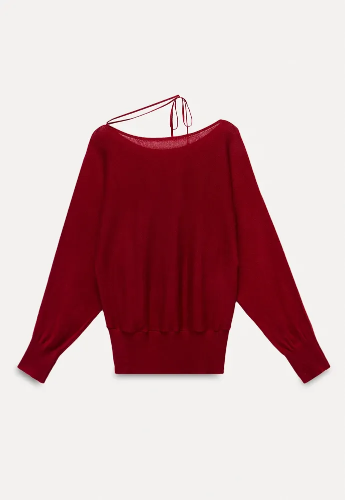 Asym-Tie Sweater