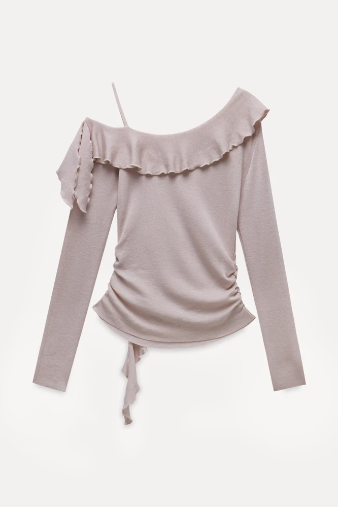 One-Shoulder Ruffle Top