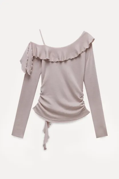 One-Shoulder Ruffle Top