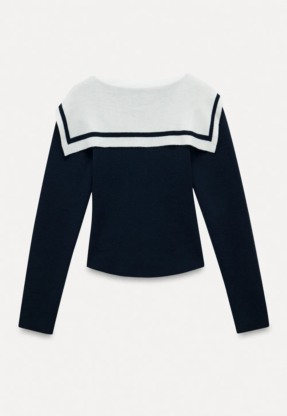 Sailor Tie Knit Long Sleeve Top