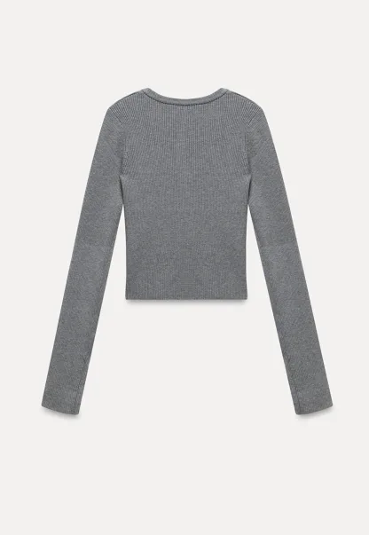 Women's Ribbed Cropped Cardigan