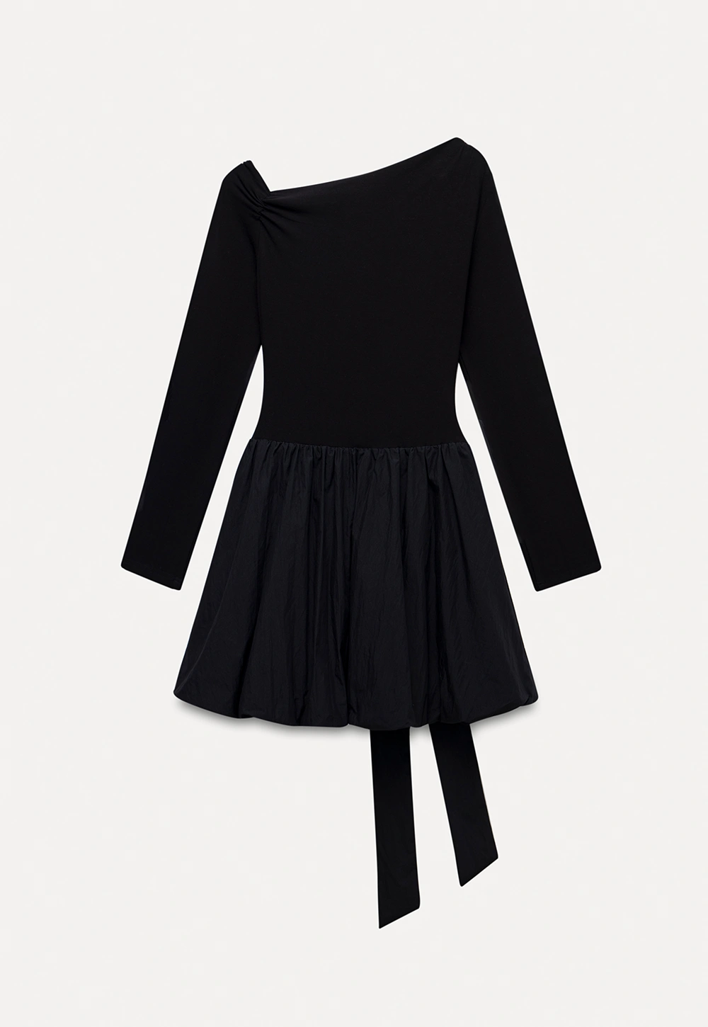 Women's Asymmetric Off-Shoulder Tie-Waist Mini Dress