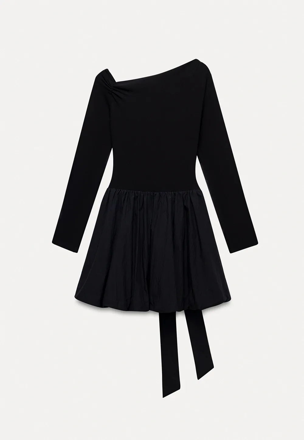 Women's Asymmetric Off-Shoulder Tie-Waist Mini Dress