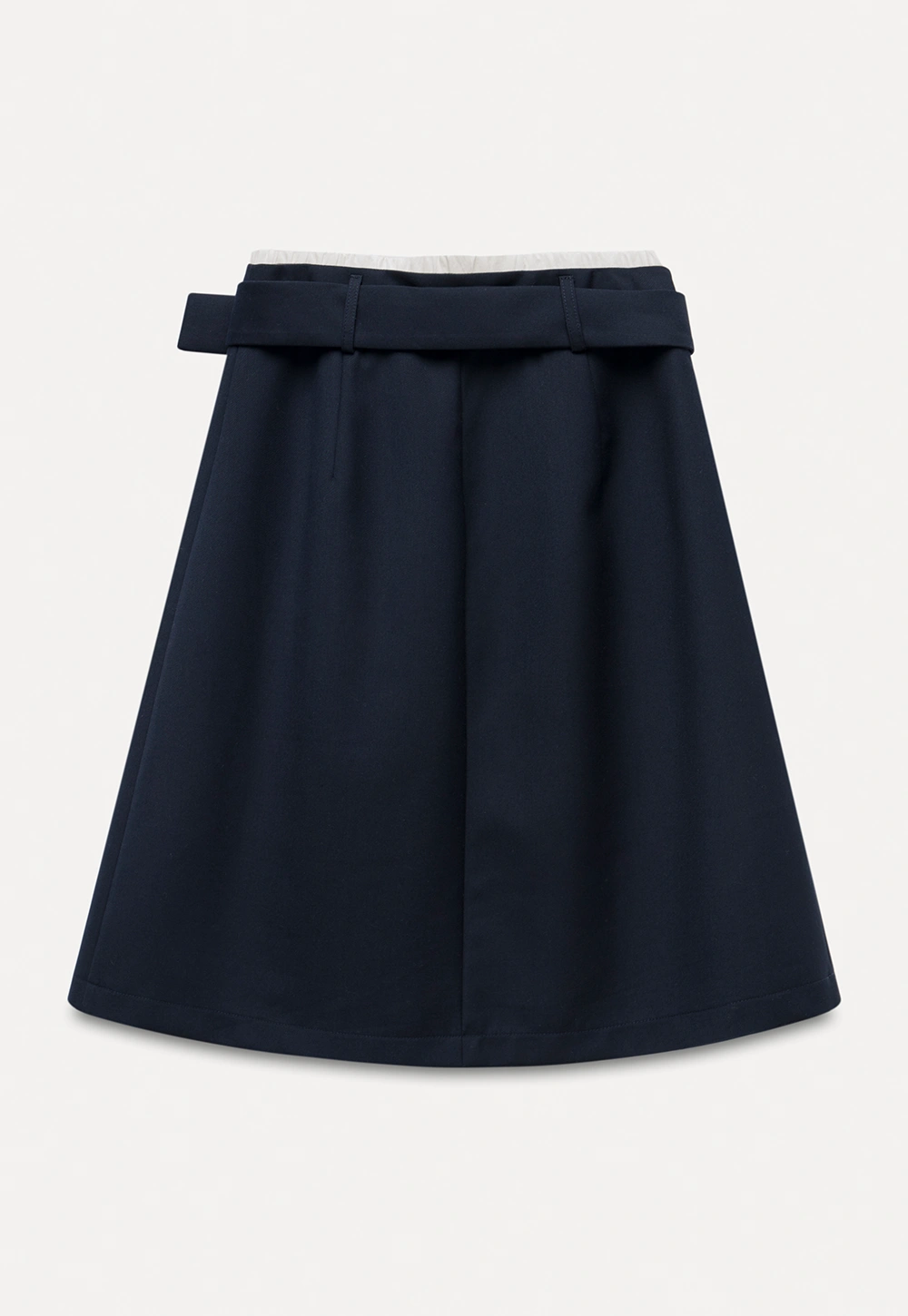 Women's Belted Pleated Mini Skirt