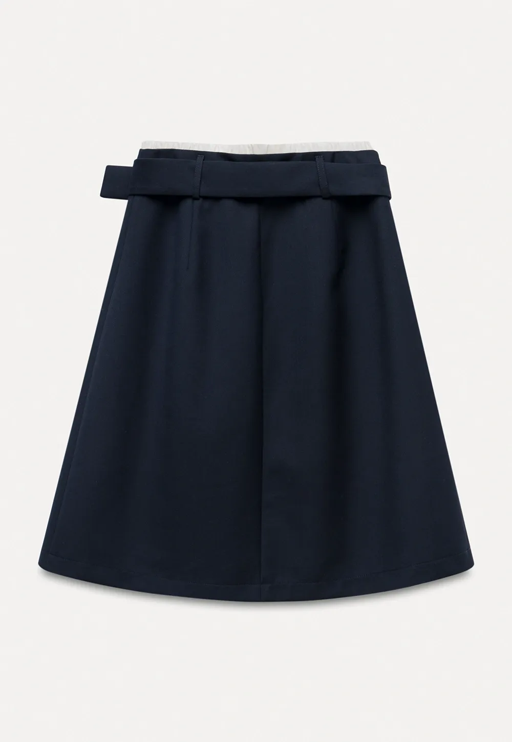 Women's Belted Pleated Mini Skirt