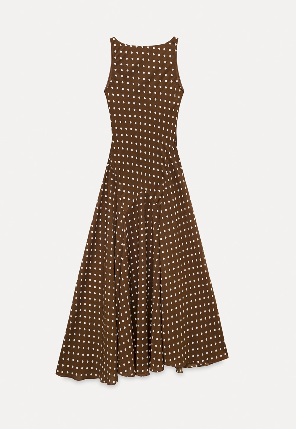 Sleeveless Polka Dot Midi Dress