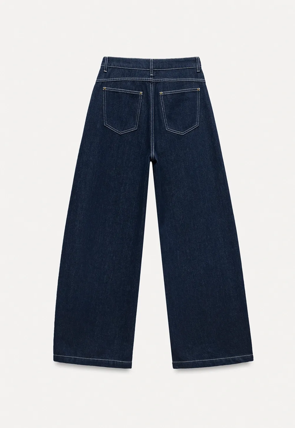 High-Waisted Wide Leg Denim Pants