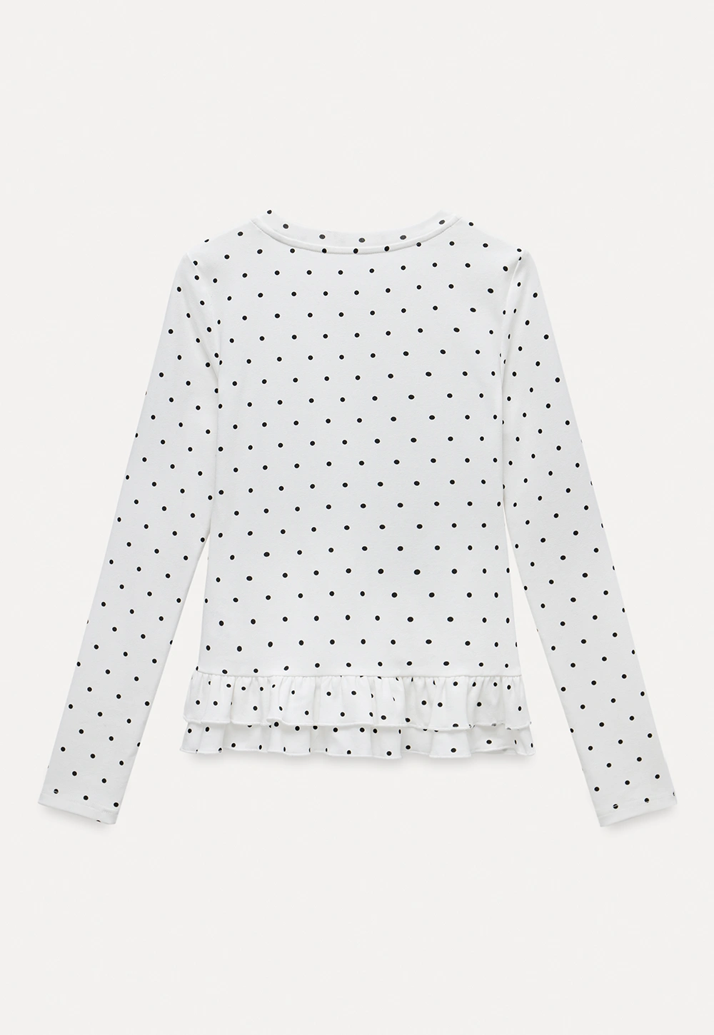 Women's Ruffled Hem Long Sleeve Tee