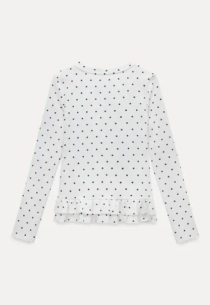 Women's Ruffled Hem Long Sleeve Tee