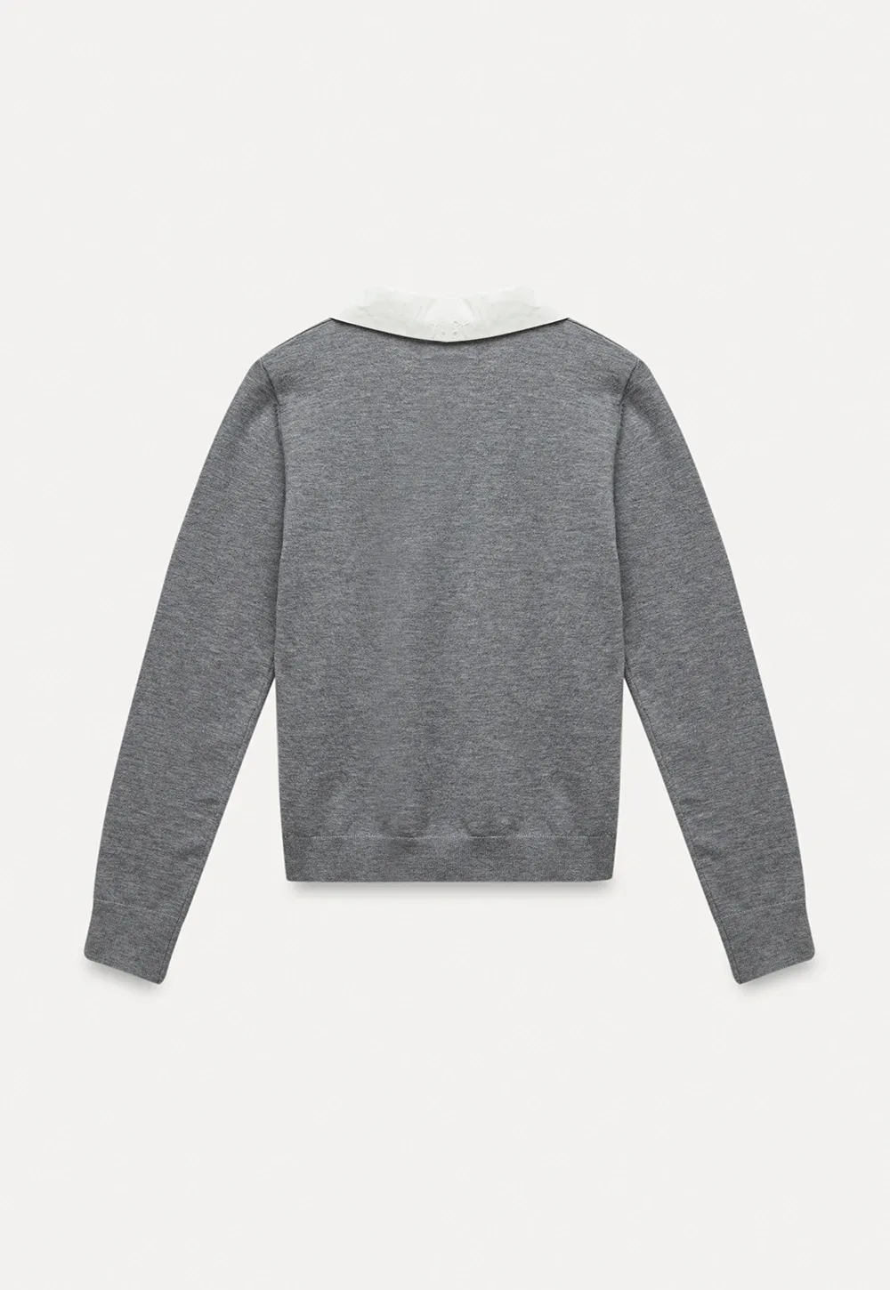 Women'sContrast Collar Long Sleeve Polo Top